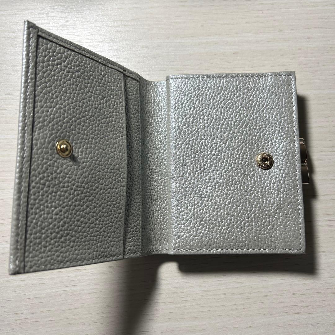 皇居財布 二つ折り がま口 シルバー