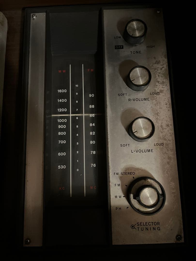 アンティークステレオナショナル　昭和レトロ　可動テスト済み　ヴィンテージステレオ