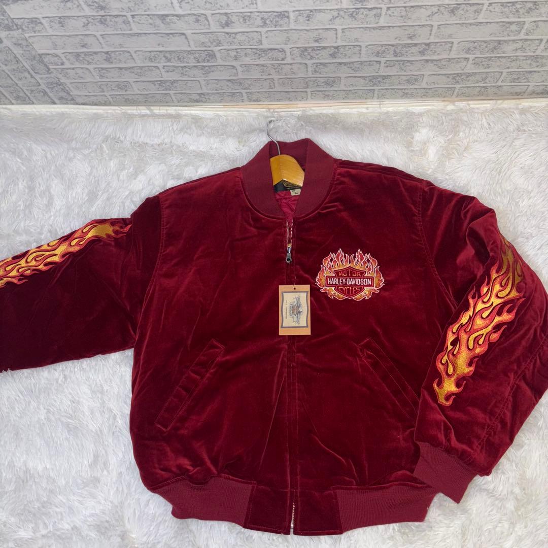 Harley-Davidson ハーレーダビッドソン　別珍　スカジャン　Lサイズ
