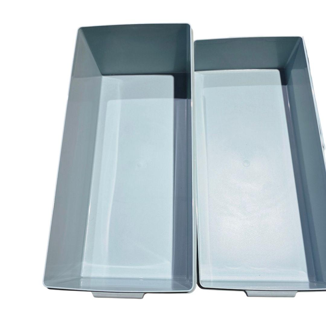 tupperwear 水色　ロングスーパーケース×2　ディープロング×1　セット