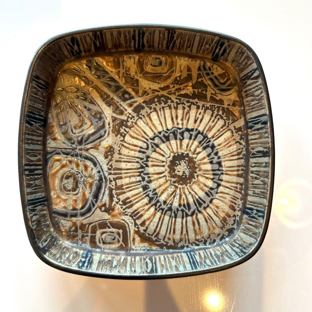 北欧ヴィンテージ　ロイヤルコペンハーゲン バッカトレイ(中)17cm 角皿②