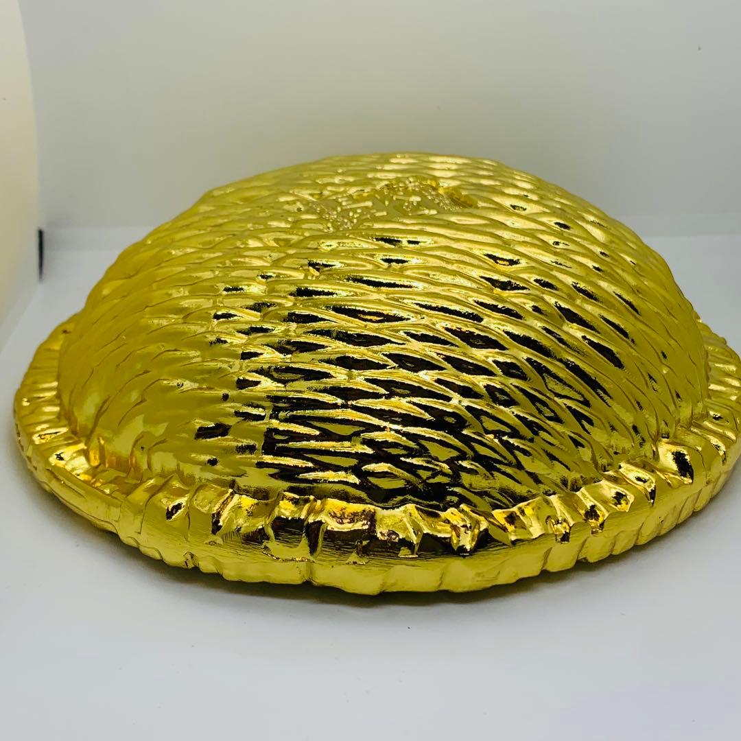 極美品 福来る 福入り 字紋 金色 盛器 供物皿 飾り皿 開運 招福 縁起物