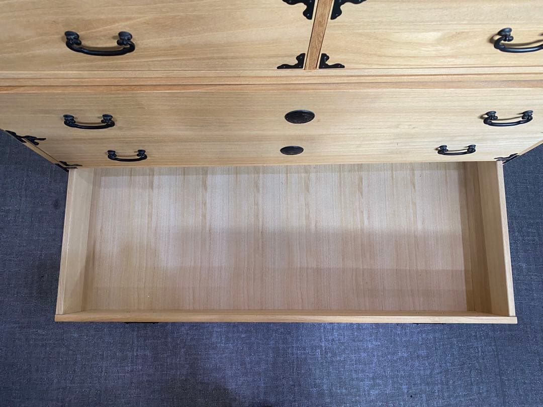 桐箪笥　天然木(桐無垢材) 6段　日本製