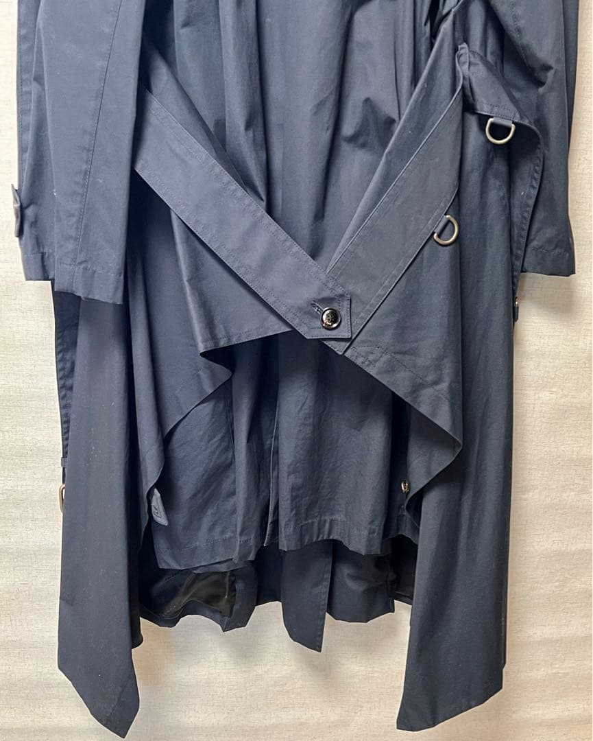 バレンシアガ☆ランウェイトレンチコート☆ネイビー