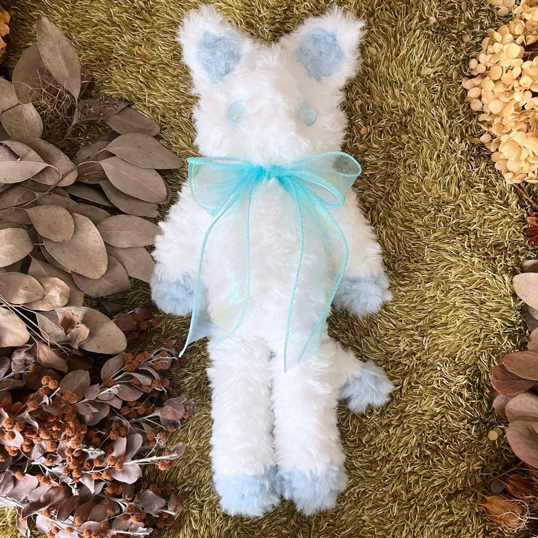 【sample】　あみぐるみ　オーダーメイド　ぬいぐるみ　アートドール　猫　白猫