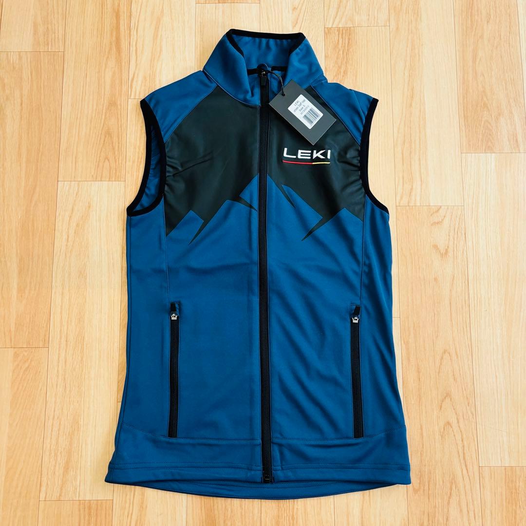 新品タグ付【ドイツ✴︎LEKIスポーツベスト】男女兼用Sネイビー✴︎ストレッチ素材
