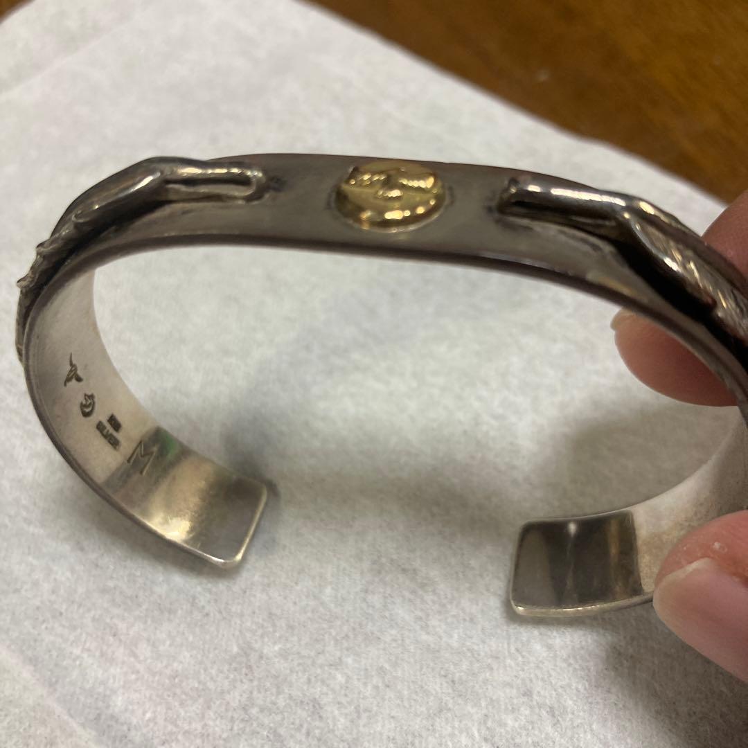 ぬん　tady&king 先金Mフェザー平打ちバングル GPイーグル18K