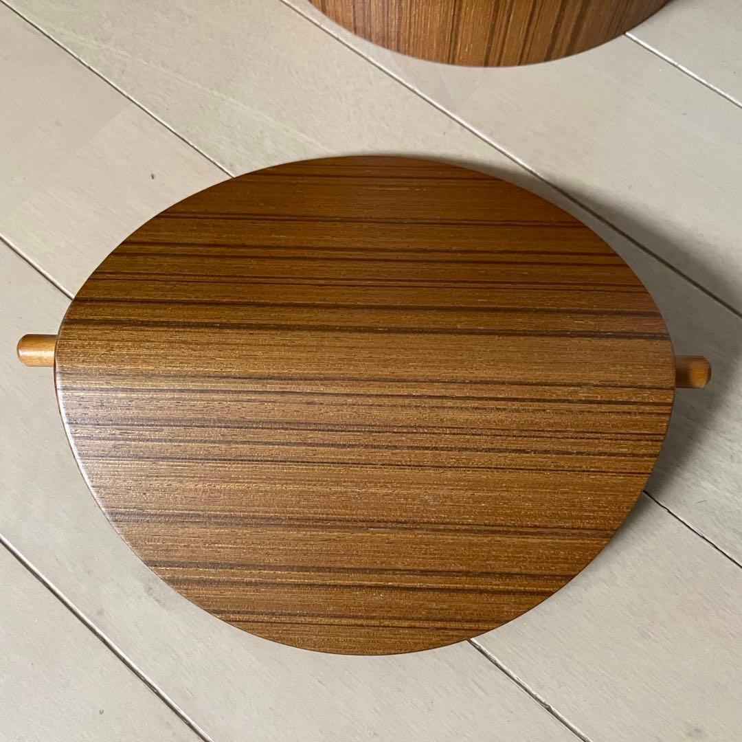 極美品　カリモク60 サイトーウッド　ゴミ箱　天然木