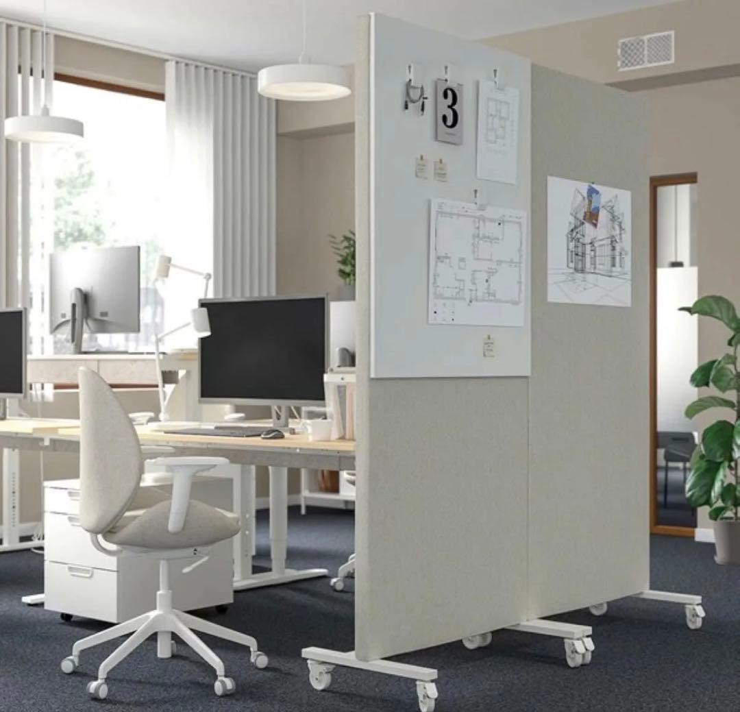 引取限定 美品IKEA 吸音パーティション6枚 ボード3枚 ミッツォーンフレーム