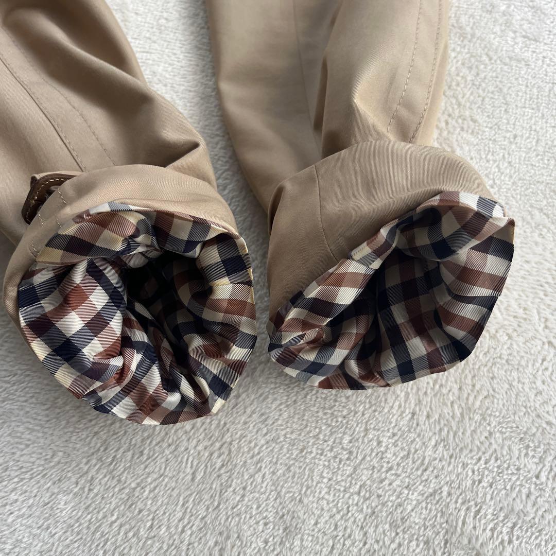 ★良品　アクアスキュータム　トレンチコート　ライナー　ベルト　ダブル　チェック