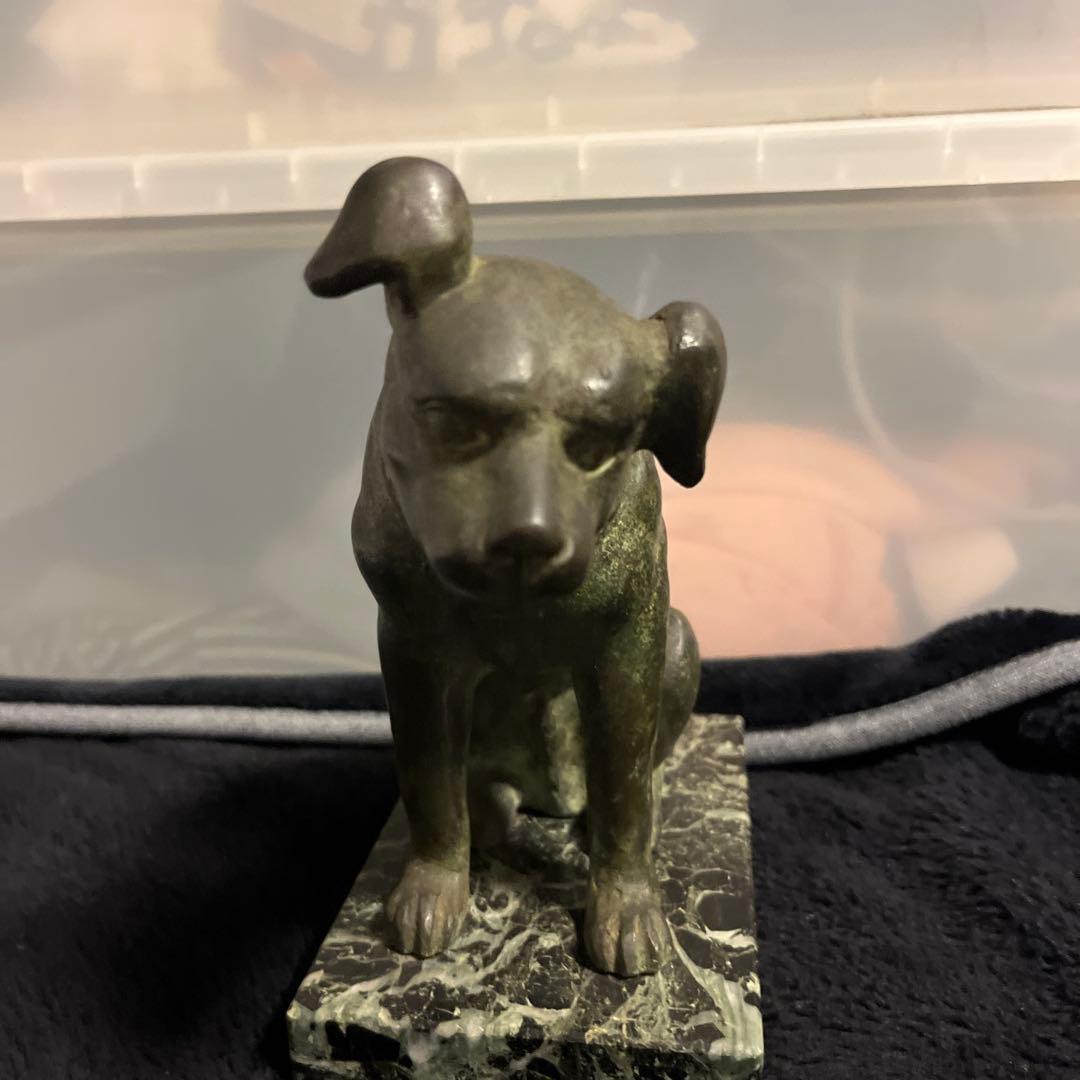 青銅 ビクター犬の置物 日本ビクター株式会社 ニッパー 犬 VICTOR