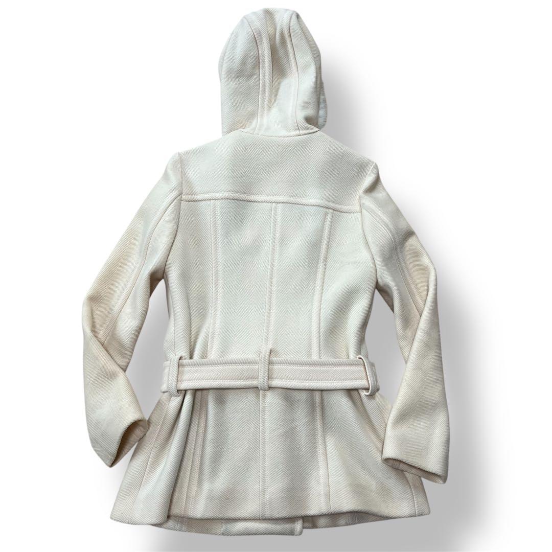 Burberry BLUE LABEL ダッフルコート　ホワイト　ファー取外し可