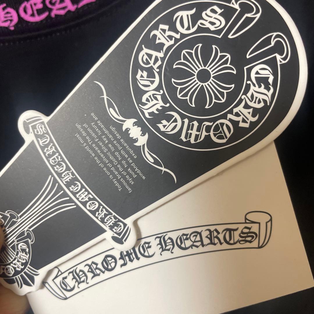 CHROME HEARTS ロングスリーブカットソー ブラック　ピンク