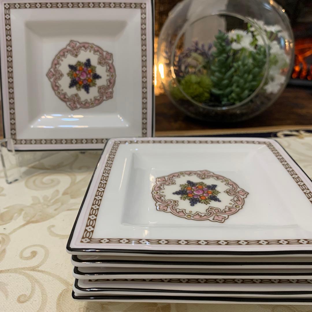 未使用　ウェッジウッド フロレンティーン　ピンク　スクエアプレート