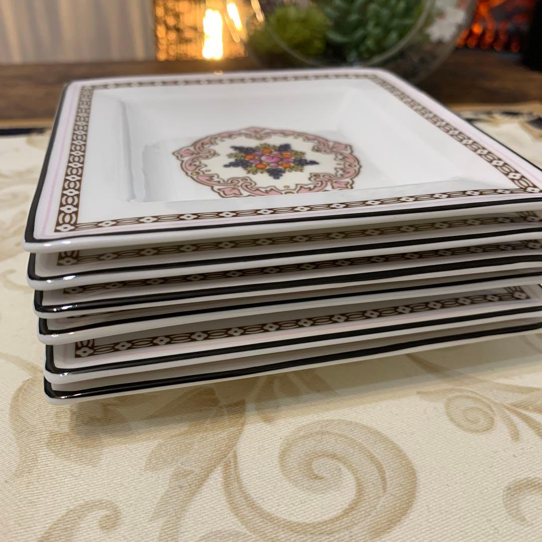 未使用　ウェッジウッド フロレンティーン　ピンク　スクエアプレート