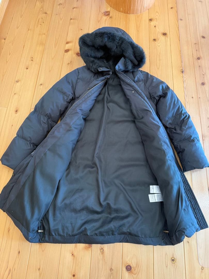 URBAN RESEARCH ラビットフードストレッチロングダウンコート