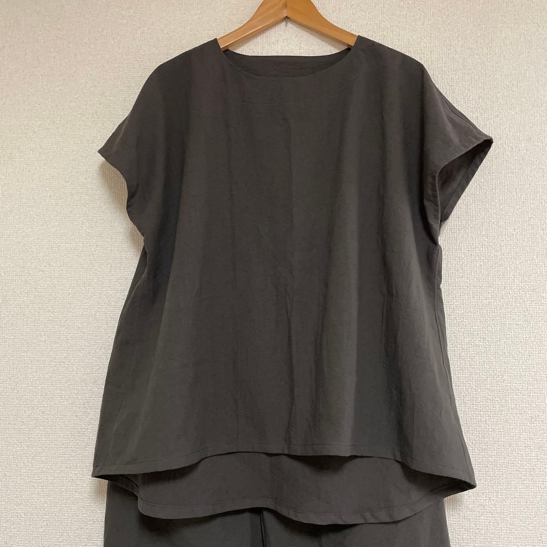 ピアレ様　ワッシャーコットン　フレンチスリーブブラウス・パンツ