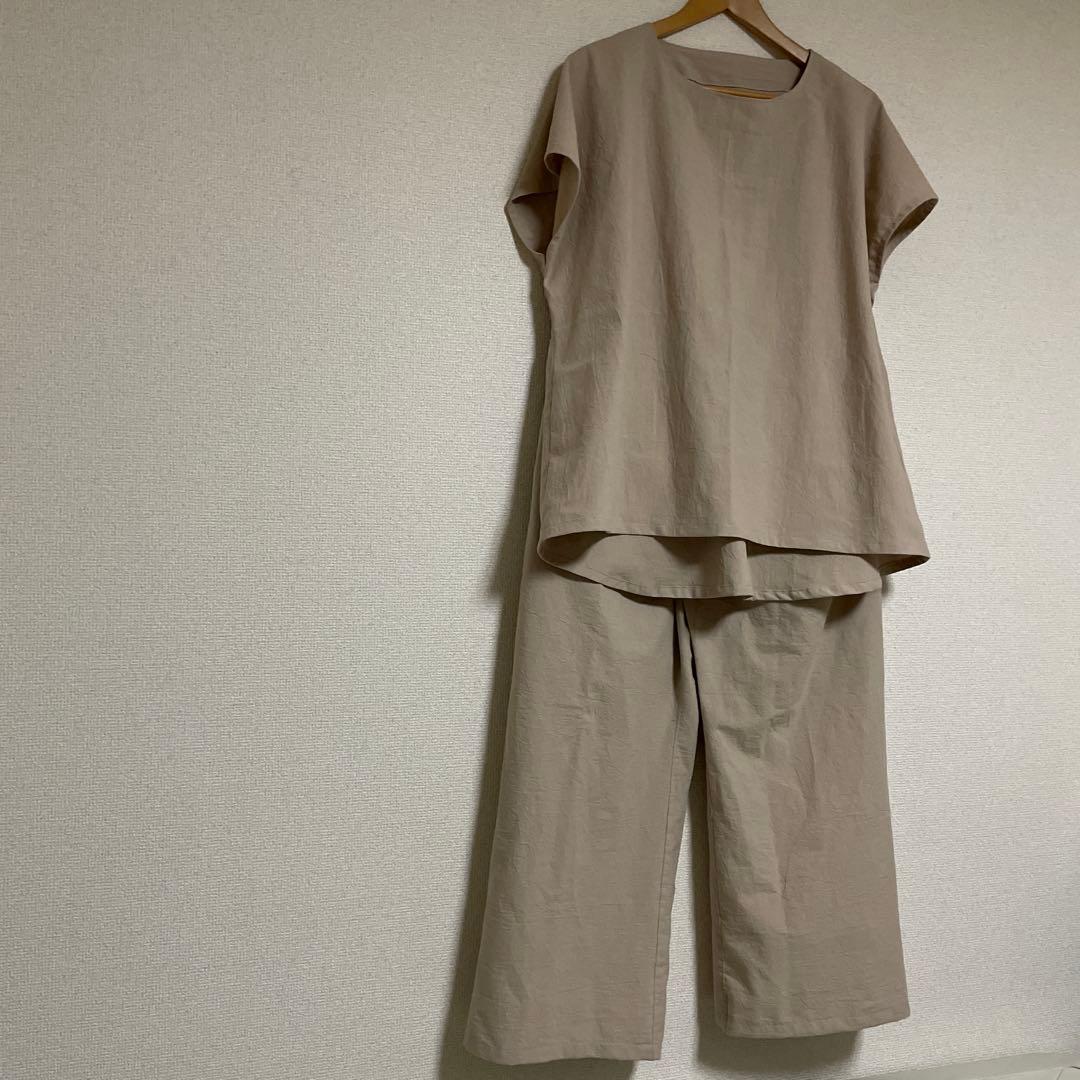 ピアレ様　ワッシャーコットン　フレンチスリーブブラウス・パンツ