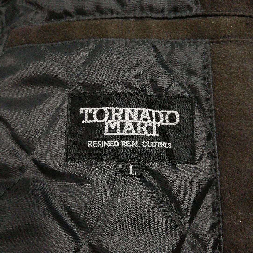 TORNADOMART スエード調 ライダースジャケット 短丈 ファー ブルゾン