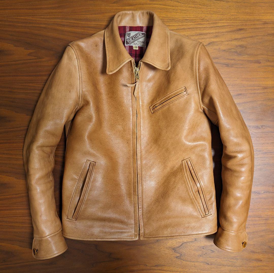 革ジャン ワイツーレザー Y’2LEATHER KR-42 シングル 柿渋38