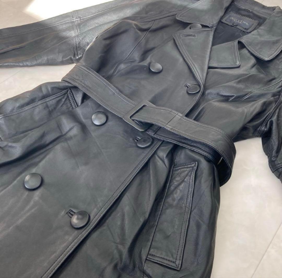 00s archive vintage ラムレザーダブルブレストコート y2k