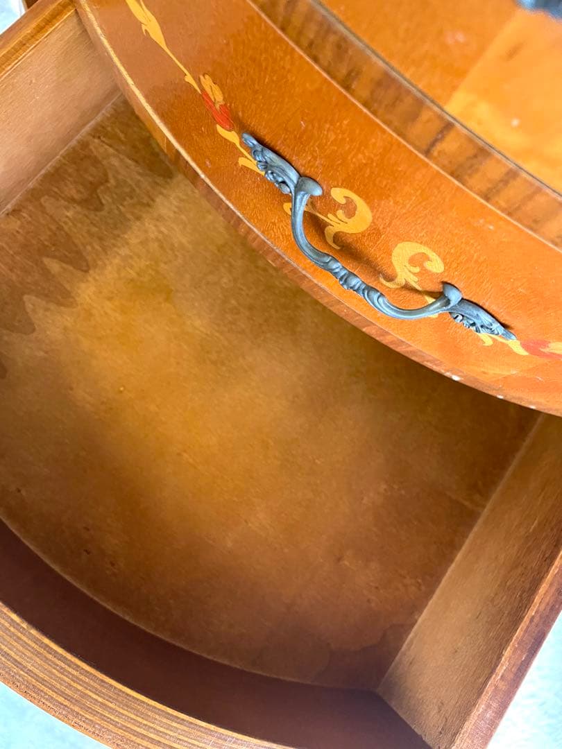 象嵌コンソールチェスト サイドチェスト サイドテーブル 電話台 猫脚 イタリア