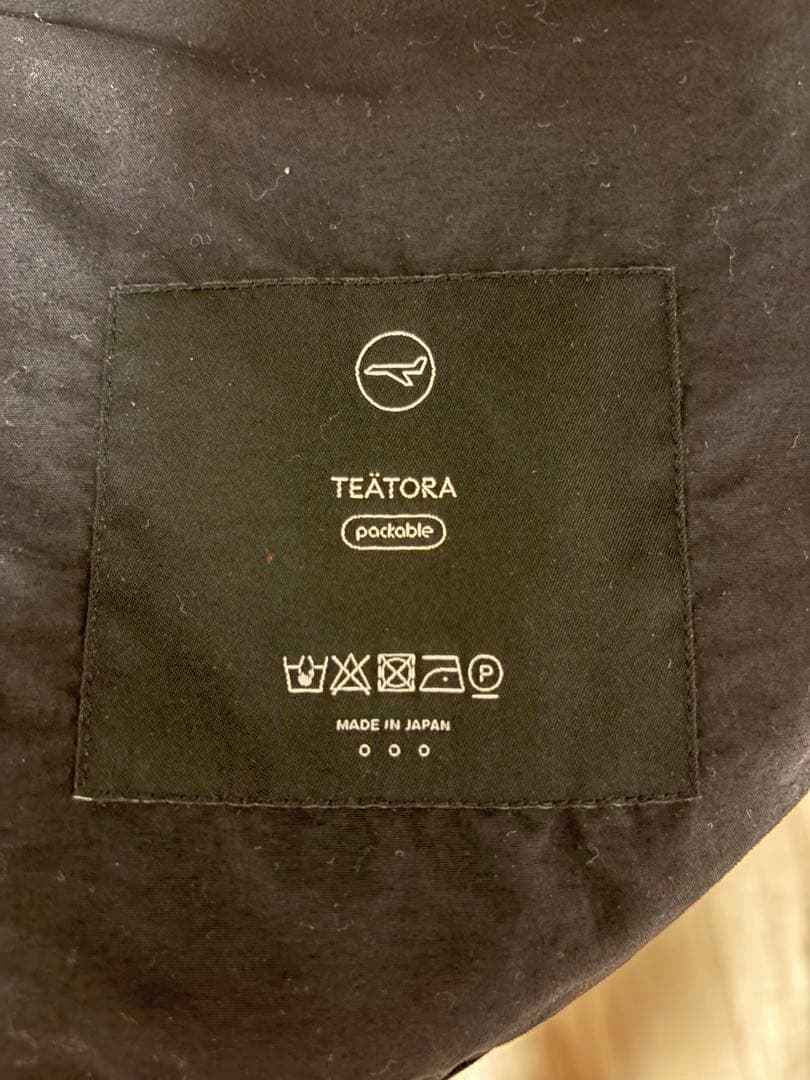 TEATORA DEVICE COAT PACKABLE サイズ3 ブラック