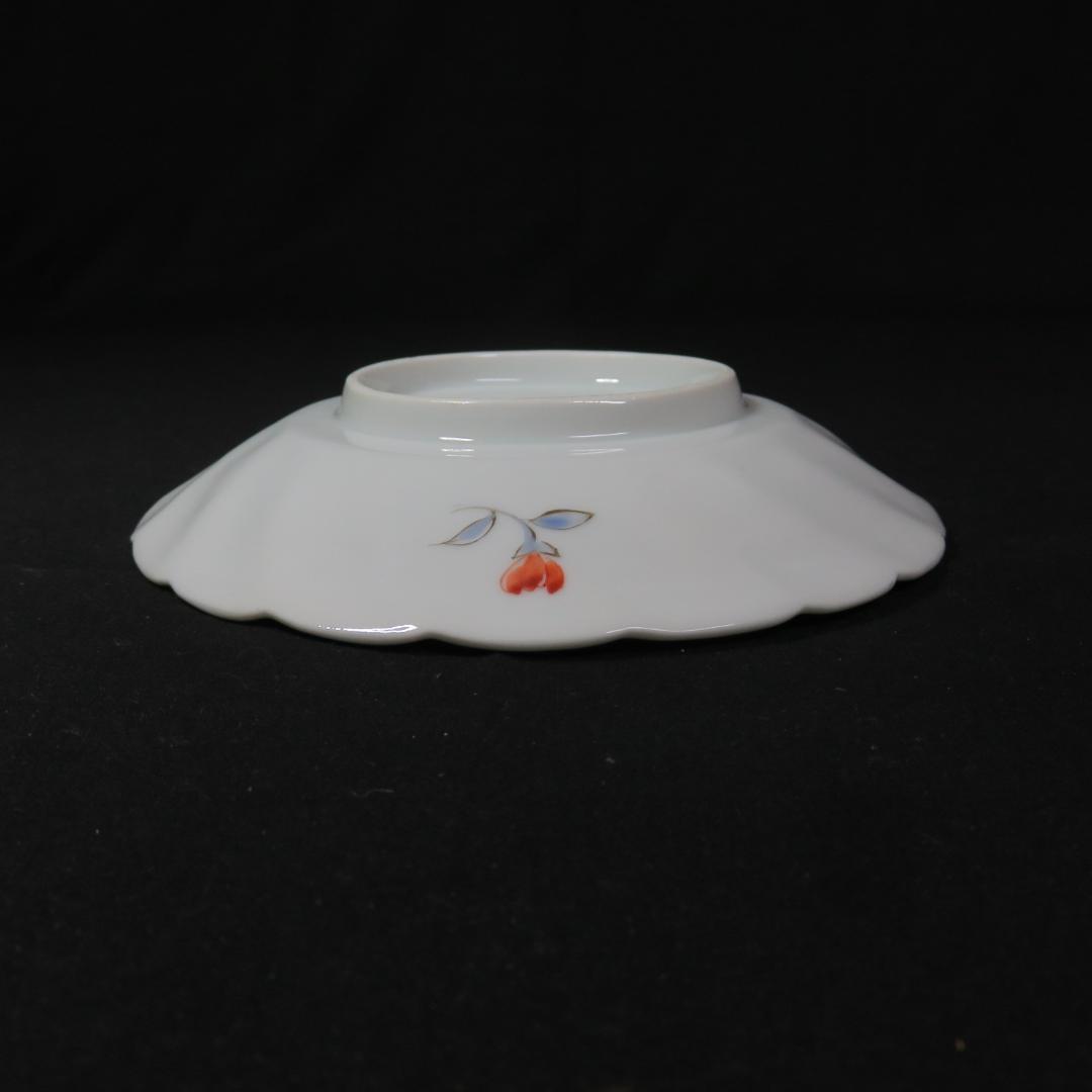 鳳凰 皿 5枚 窯傷 色絵付 銘 古伊万里 明治