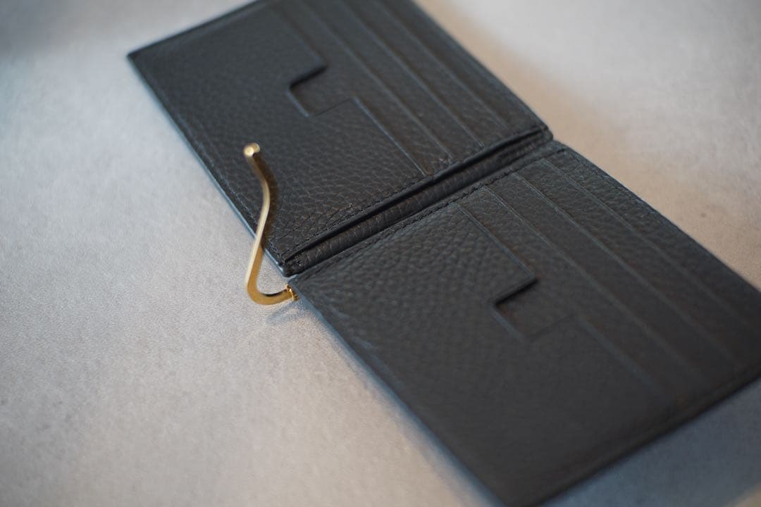 TOM FORD マネークリップ付き二つ折り財布 ブラック