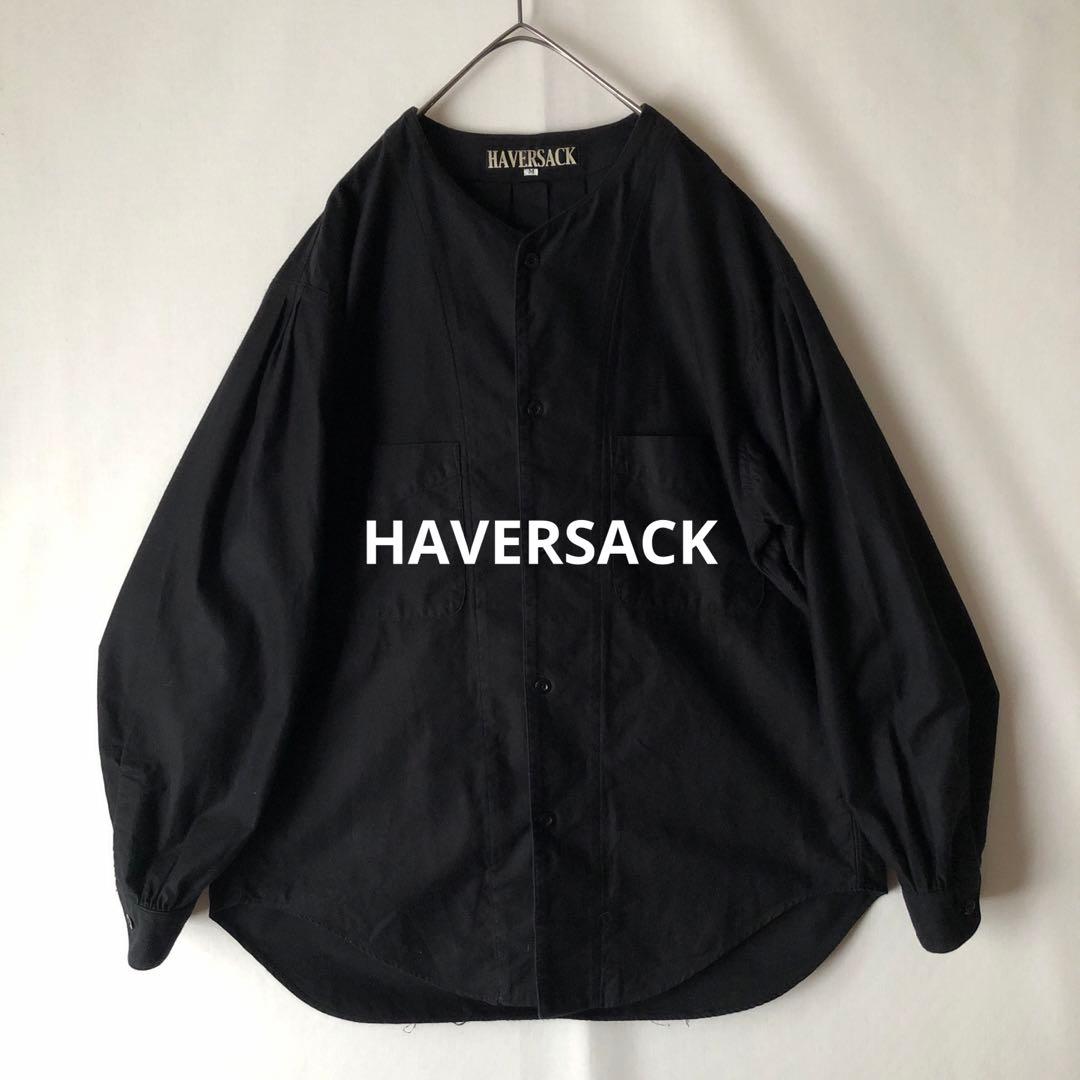 美品【春物】HAVERSACK ハバーサック ノーカラーシャツ M