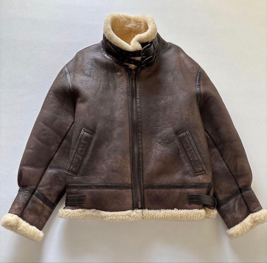 B-3リアルムートン　レザージャケット