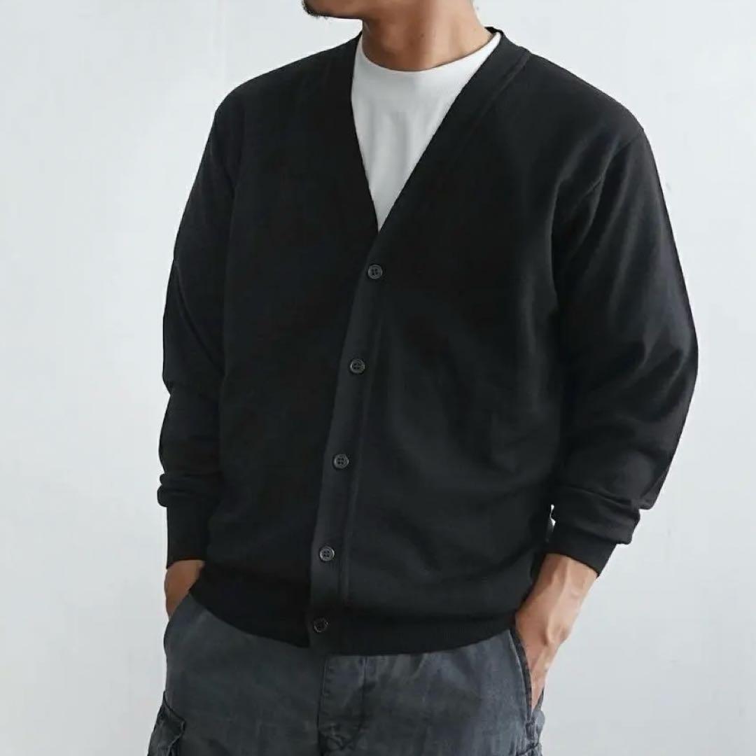 美品✨ ジョンスメドレー カーディガン ブラック L 24G ハイゲージ