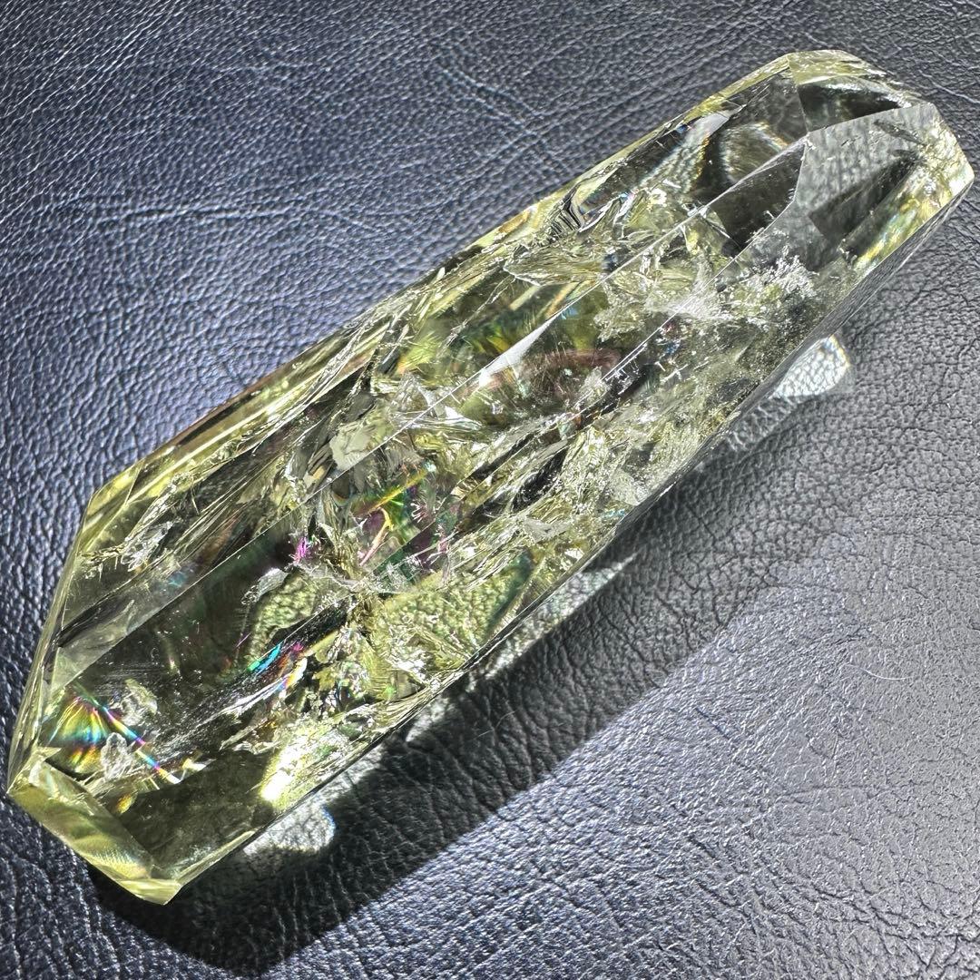 絶品❗️虹入り水晶 ✴︎アイリスクォーツ シトリン フリーフォーム 天然石A1080
