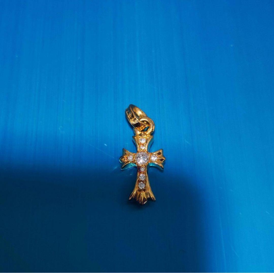 確実正規品 クロムハーツ 22k ベビーファット純正パヴェダイヤ