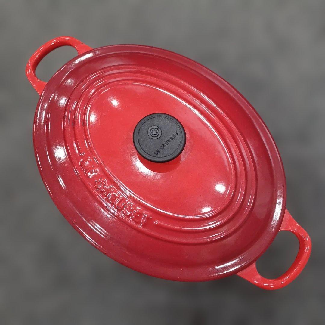 LE CREUSET ル・クルーゼ ココットオーバル 両手鍋 チェリーレッド