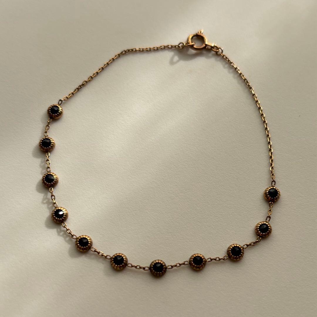 アガット ドリーミードリーミー ブレスレット サファイア K10 YG