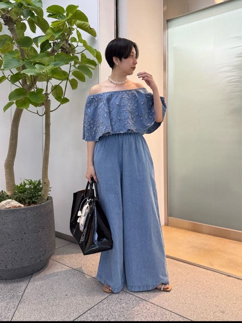 【美品】WhimGazette エンブロイダリージャンプスーツ