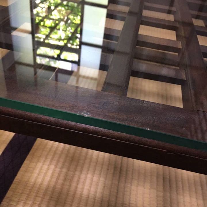 櫓 硝子 テーブル★古民家 骨董 粋 レトロ アンティーク 風雅 風流 時代