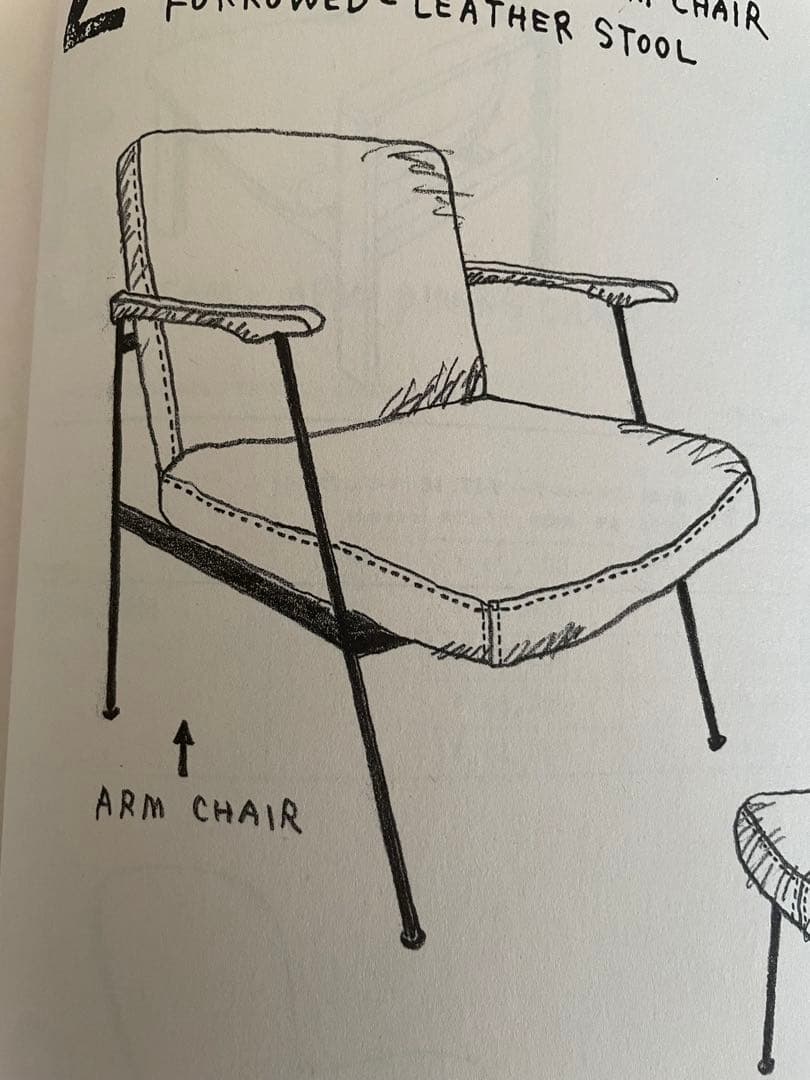 トラックファニチャー FURROWEDレザー アームチェア　1人掛けソファ