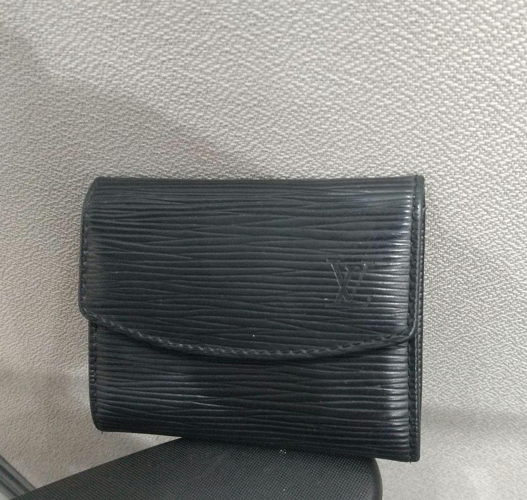 良品 ルイヴィトン エピ ポルトモネサーンプル ケース ミニ財布 ノワール