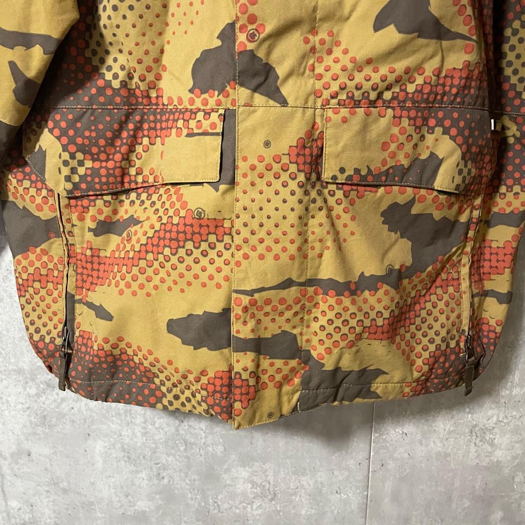 Burtonバートンスキーウェアスノーボードジャケットパーカー茶色ブラウンカモ柄
