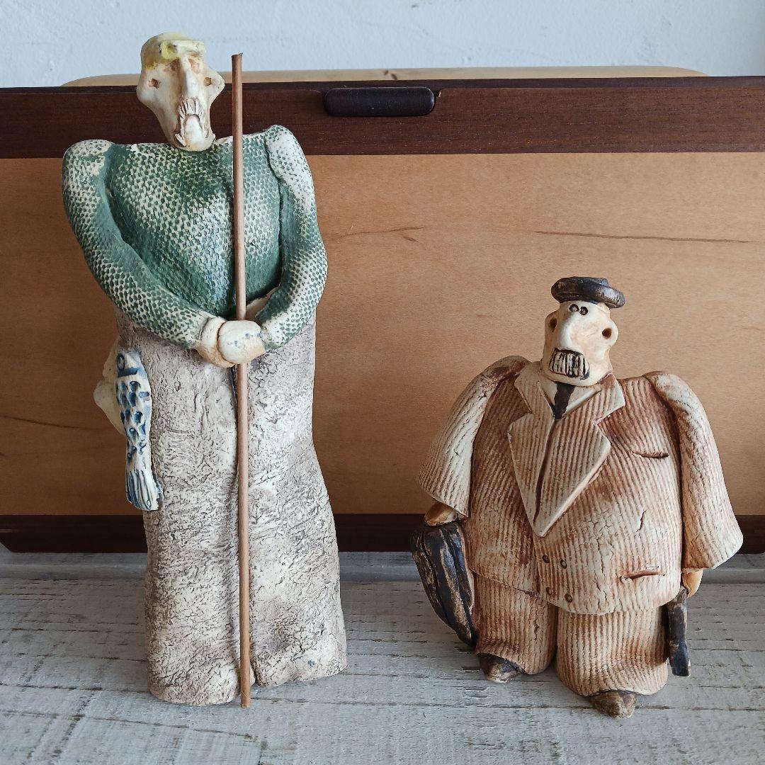 陶器製　人形　置物