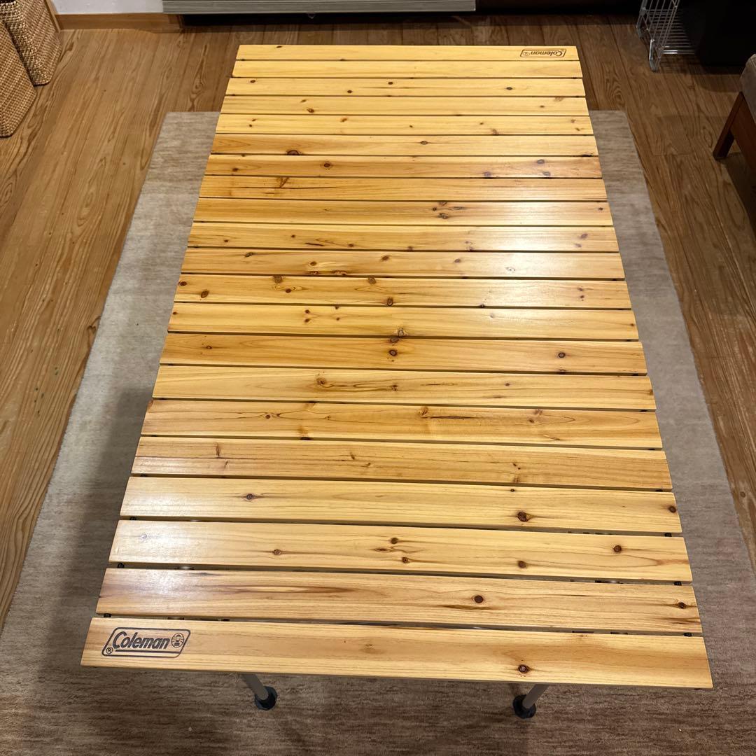 Coleman ナチュラルウッドロールテーブル120 アウトドア キャンプ
