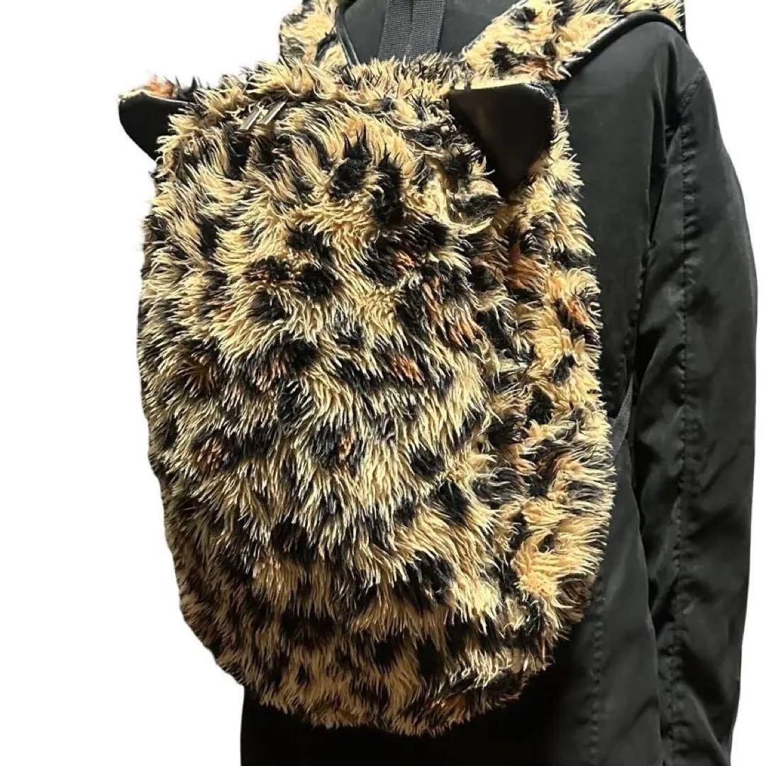 00s GLAD NEWS レオパード ファー バックパック 猫耳 平成ギャル