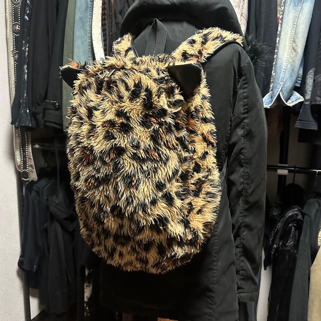 00s GLAD NEWS レオパード ファー バックパック 猫耳 平成ギャル