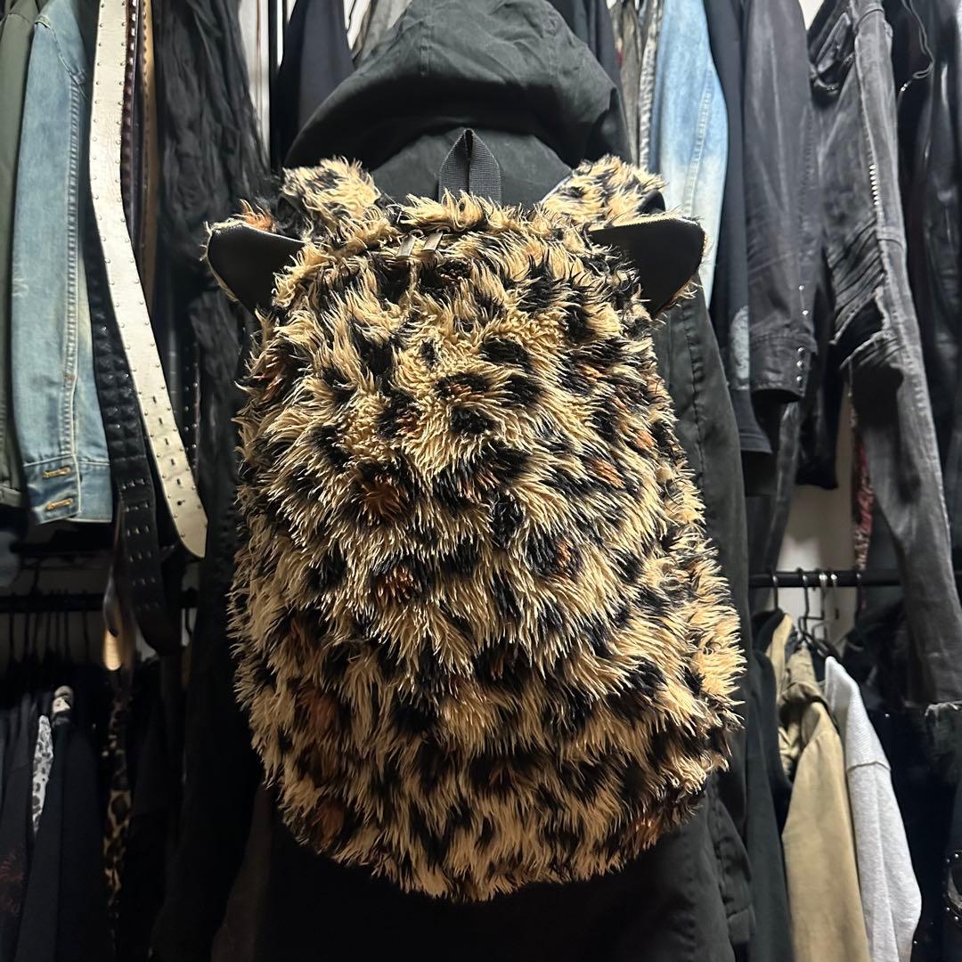 00s GLAD NEWS レオパード ファー バックパック 猫耳 平成ギャル