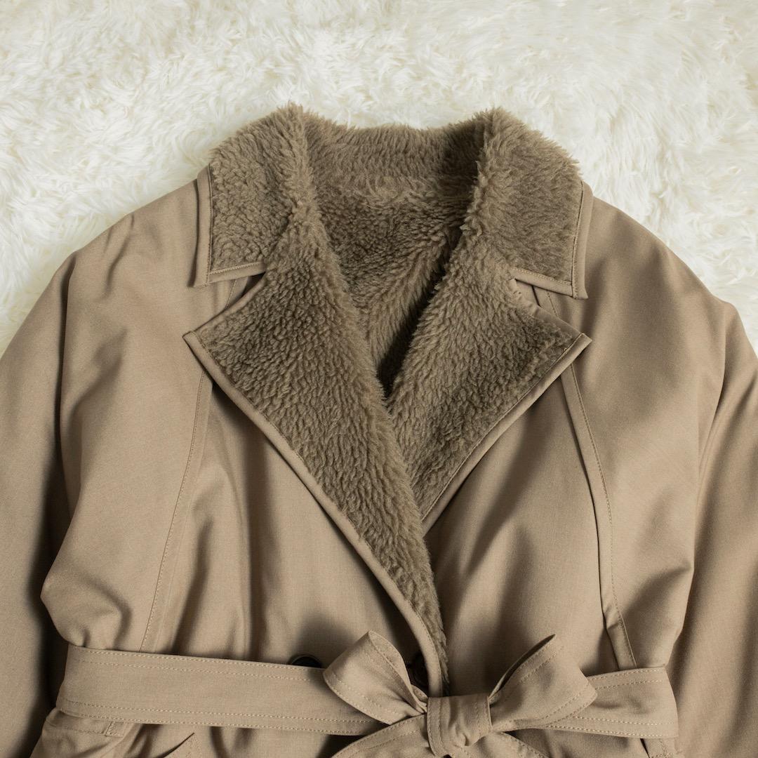 CLANE クラネ リバーシブルミリタリーロングコート 安達祐実着用 ベージュ