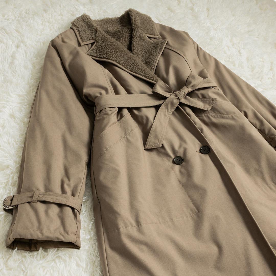 CLANE クラネ リバーシブルミリタリーロングコート 安達祐実着用 ベージュ