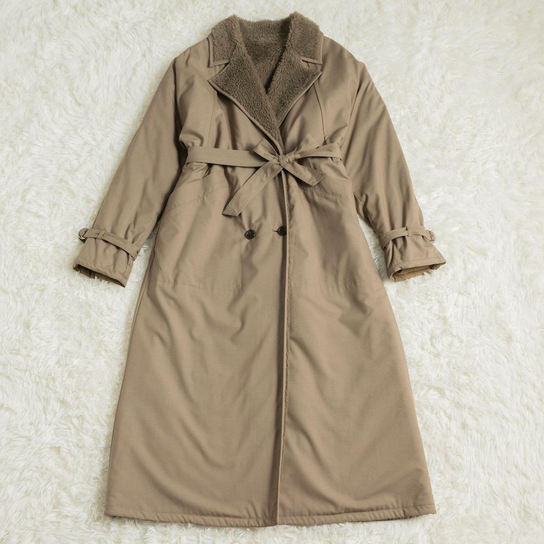 CLANE クラネ リバーシブルミリタリーロングコート 安達祐実着用 ベージュ