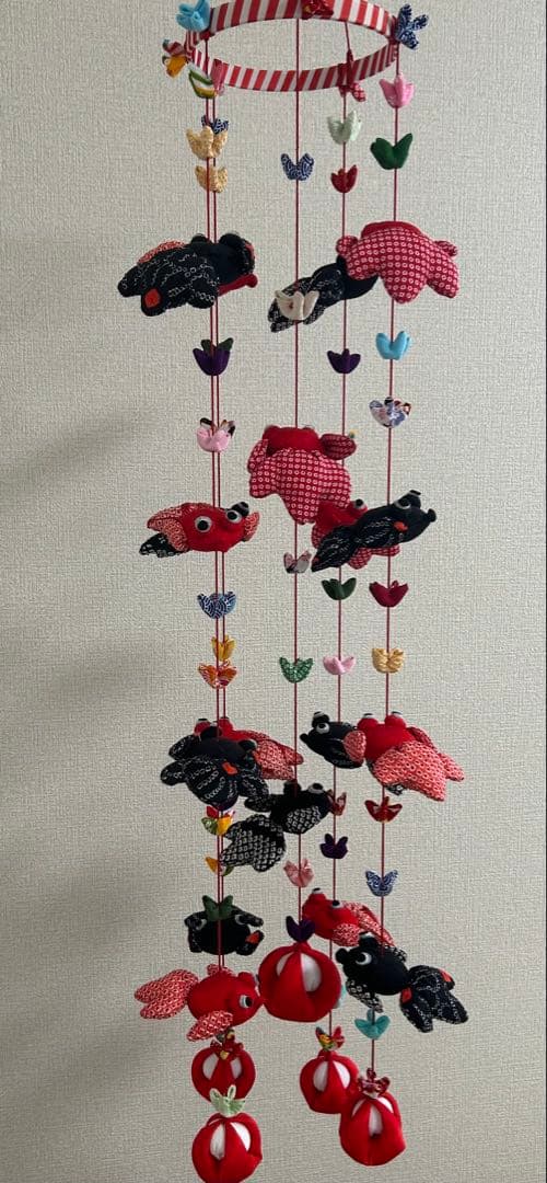 金魚の吊り飾り　吊るし飾り　吊るし雛　さげもん　ハンドメイド